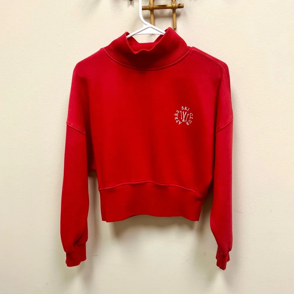Wild Fable ❤️ Apres Ski Club Fleece-Lined Mock-Neck Sweatshirt - Picture 2 of 5